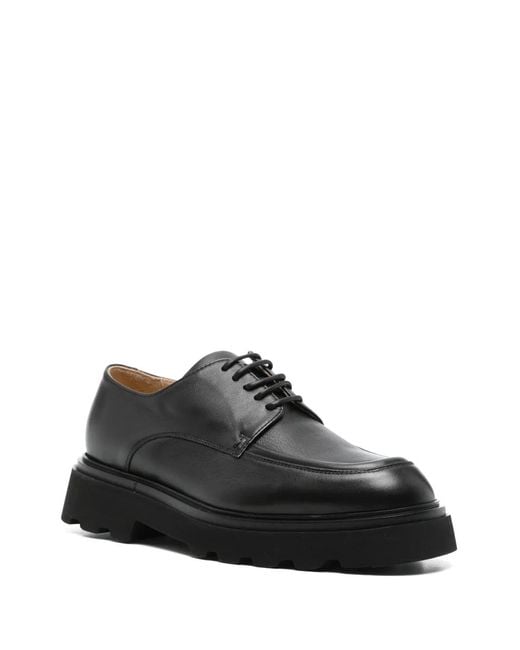 Doucal's Black Leather Loafers