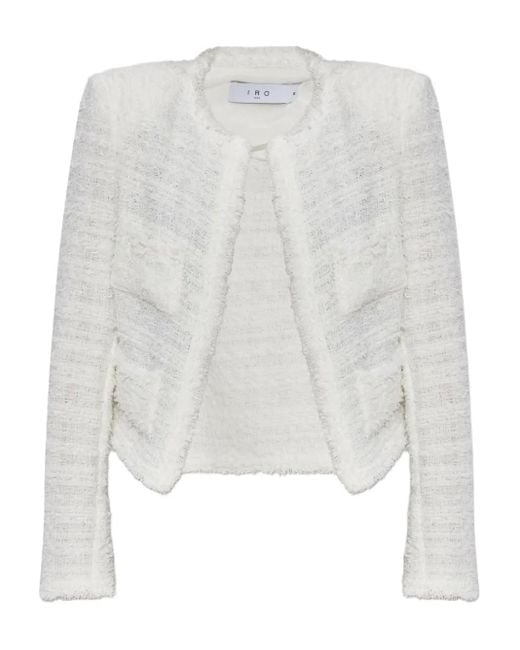 IRO Tweed Jack Met Zak in het White