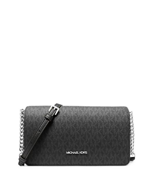 Michael Kors Gray Jet Set Travel Logo-Print Messenger Bag