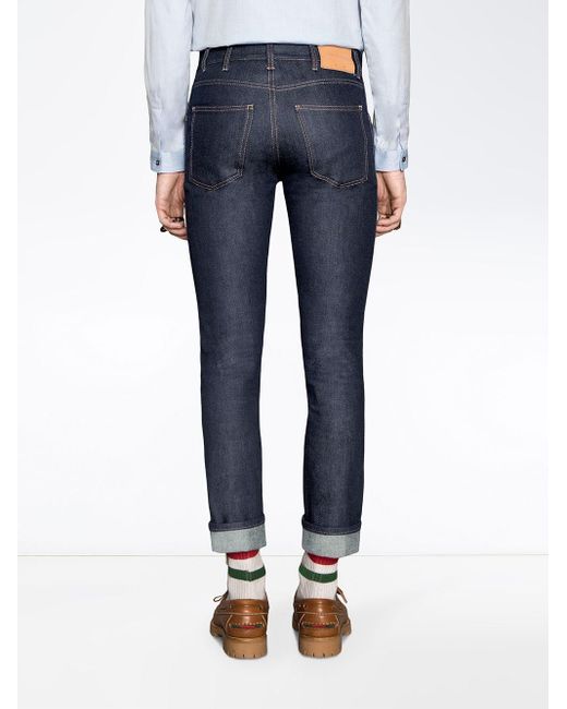 gucci web jeans