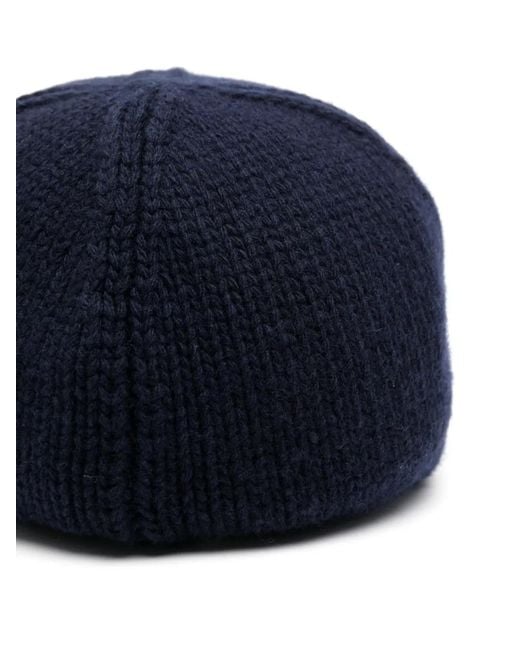 Moncler Blue Knit Baseball Cap