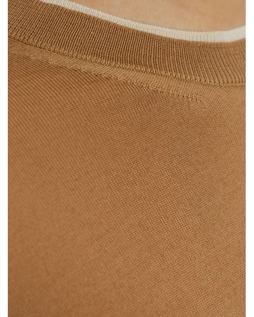 Pull À Logo Brodé Versace en coloris Natural