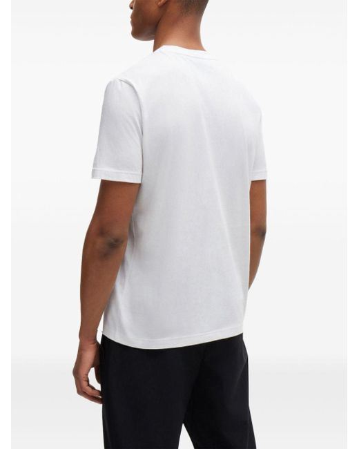 Boss Katoenen T-shirt Met Logo in het White voor heren