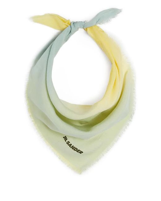 Jil Sander Yellow Gradient-Effect Scarf for men