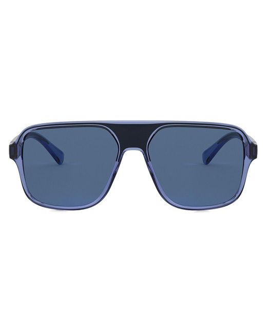 Step Injection Sunglasses di Dolce & Gabbana in Blue da Uomo