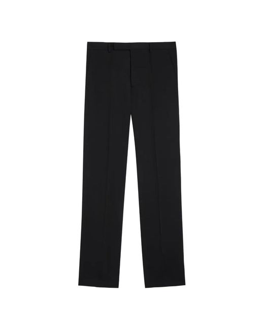 Rick Owens Black Straight-Leg Wool Trousers for men