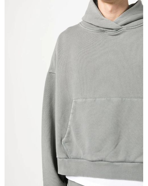 Entire studios Gray Washed Drop-Shoulder Hoodie