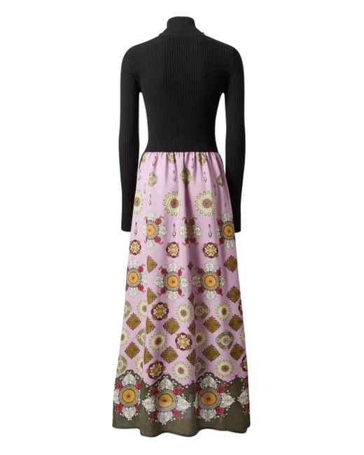 LaDoubleJ Pink Lunaria Turtleneck Maxi Dress