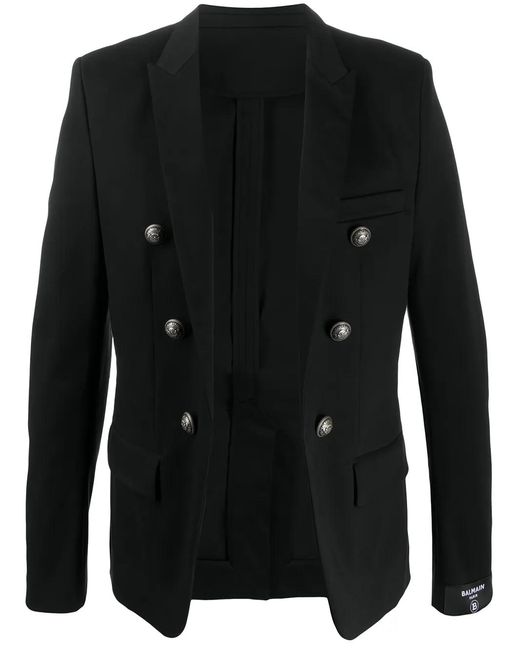 Balmain Black Buttoned Blazer for men