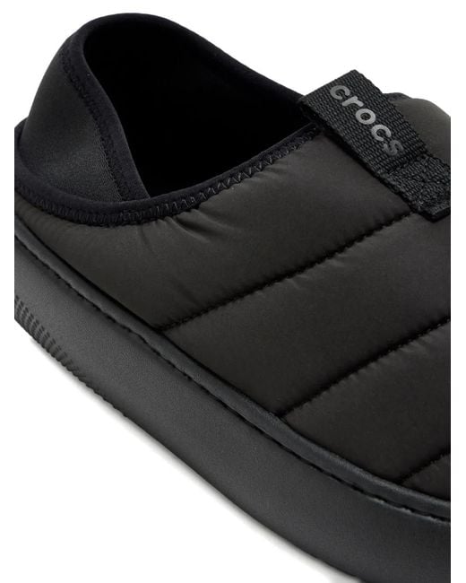 CROCSTM Black Quilted Mules for men
