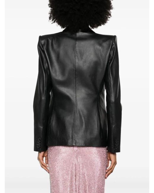 GIUSEPPE DI MORABITO Black Leather Blazer