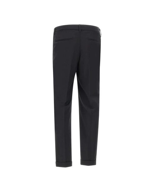 Devore Blue Pleated Cuffed Trousers for men