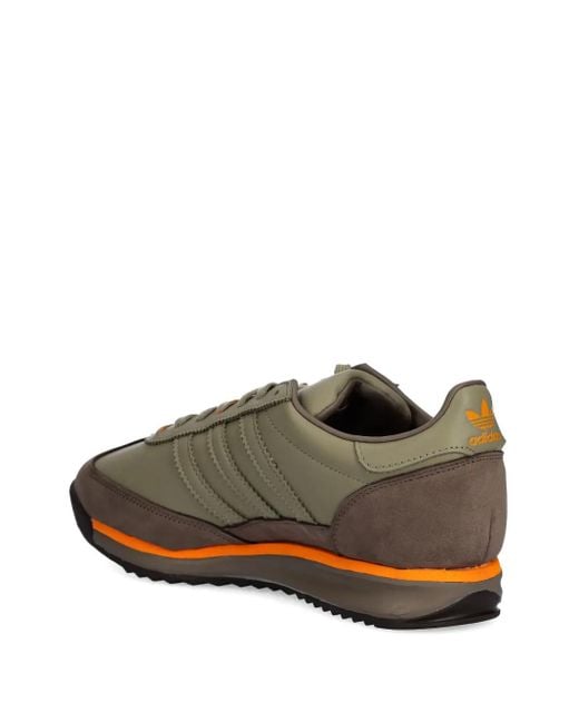 Adidas Brown Sl 72 Three-Stripes Lace-Up Sneakers for men