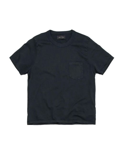 Les Tien Blue Pocket-Detail Cotton T-Shirt for men