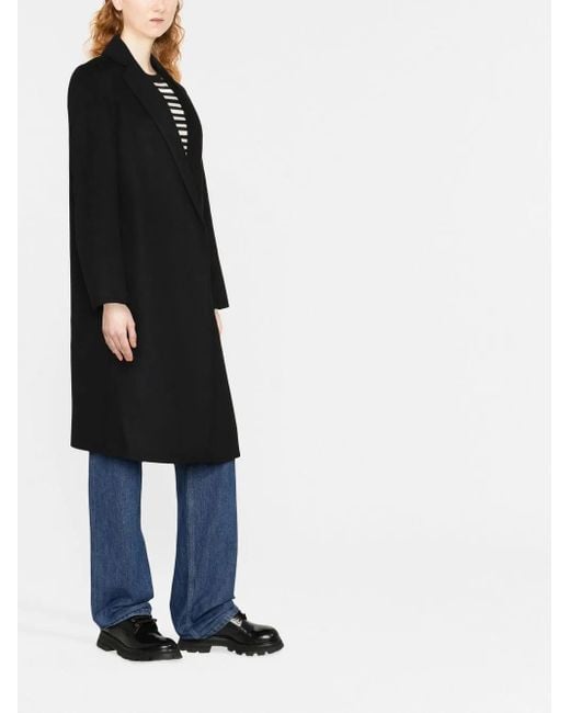 Vince Black Single-Breasted Coat