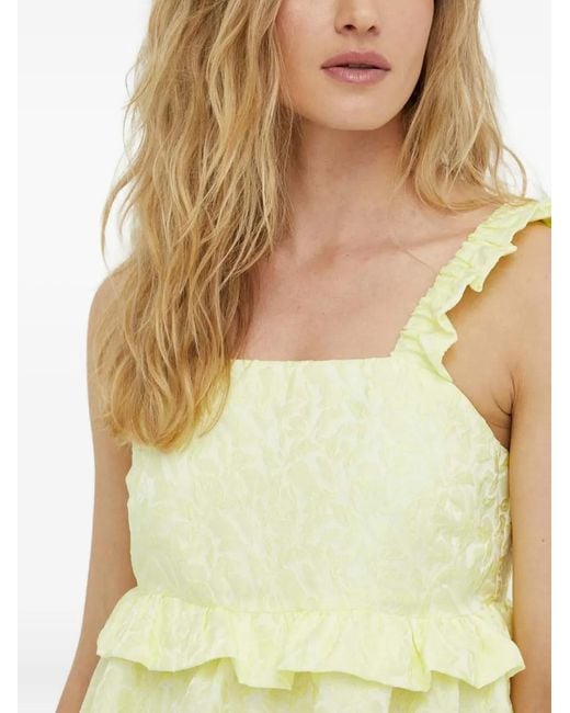 Résumé Metallic Ruffled Jacquard Dress