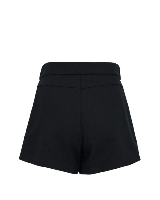 MSGM Black Asymmetrical Shorts