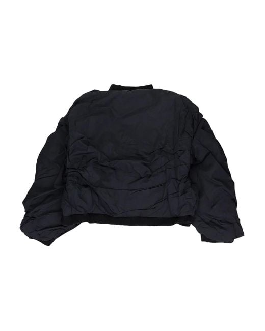 Who Decides War Blue Veste Bomber À Design Drapé for men