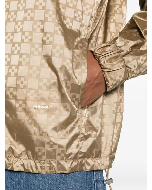 Sandro Natural Logo-Plaque Jacket for men