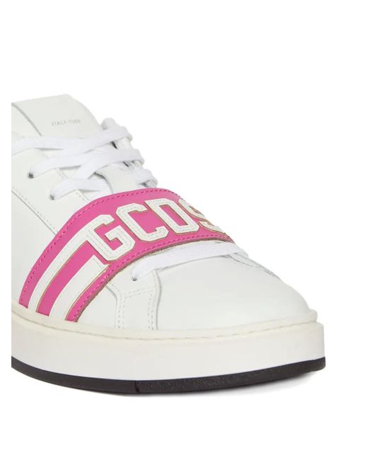 Gcds Pink Logo-Strap Sneakers