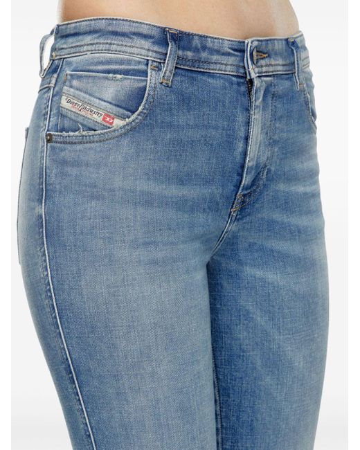 DIESEL Blue Halbhohe 2015 Babhila Skinny-Jeans