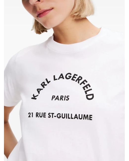 Karl Lagerfeld White Rue St-Guillaume T-Shirt