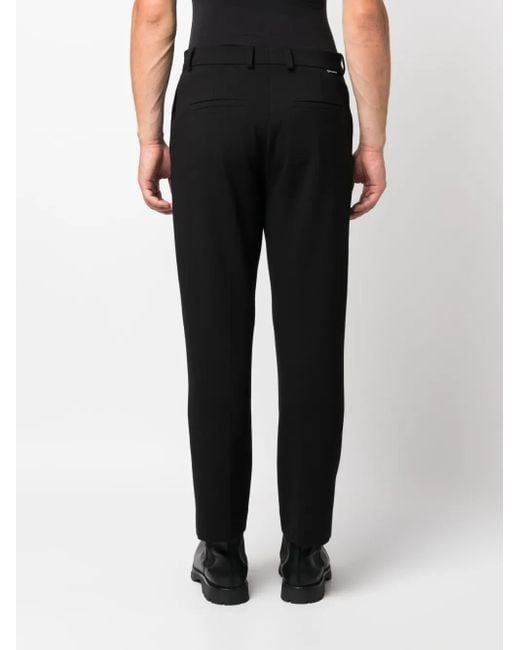 Karl Lagerfeld Black Punto Straight-Leg Trousers for men