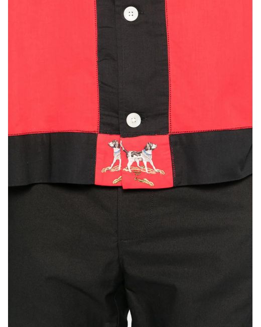 Camisa Con Perro Estampado Bode de hombre de color Red