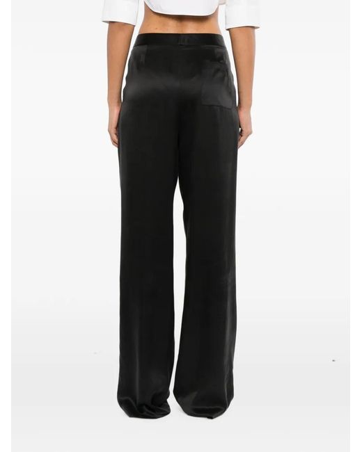Tom Ford Black Silk Pleated Trousers