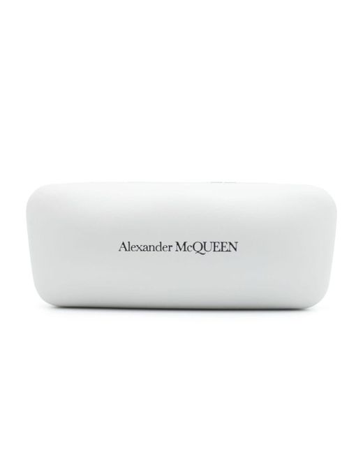 Alexander McQueen Eckige Sonnenbrille mit Logo-Gravur in Gray für Herren