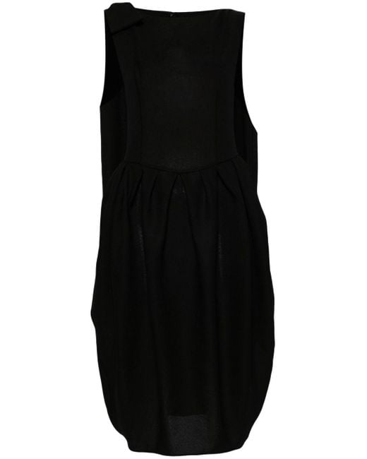 Maison Margiela Black Sleeveless Silk Dress