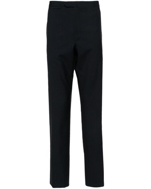 Corneliani Black Slim-fit Virgin Wool Trousers for men