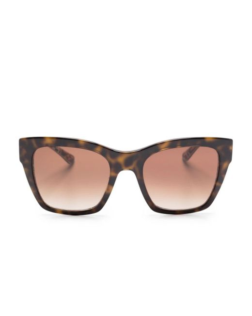 Dolce & Gabbana Natural Print Square-frame Gradient Sunglasses
