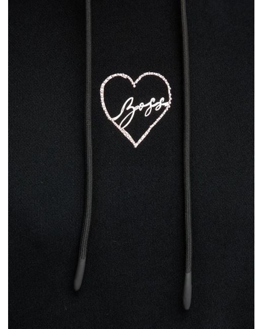 Sudadera con capucha y motivo gráfico Boss de color Black