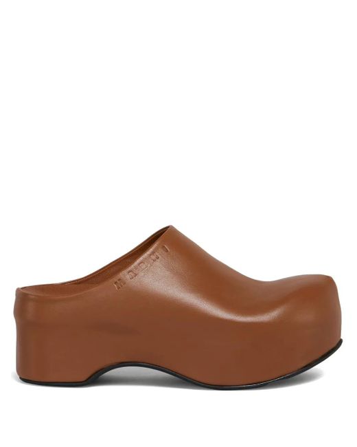 Marni Brown Clogs Mit Plateau