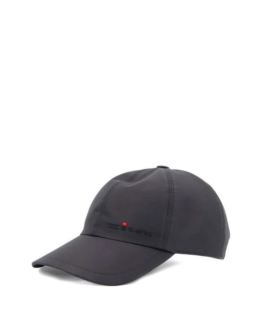 Kiton Gray Logo-Embroidered Baseball Cap for men
