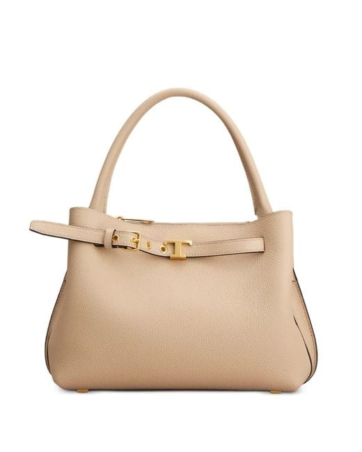 Tod's Natural T Timeless Leather Tote Bag