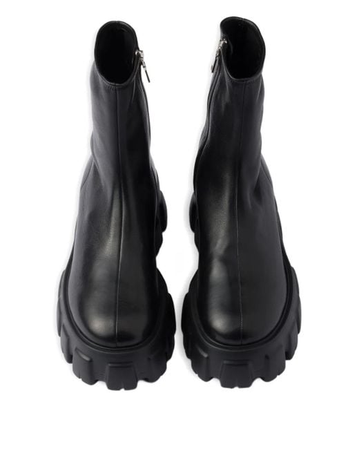 Prada 55 Mm Laarzen Met Chunky Zool in het Black