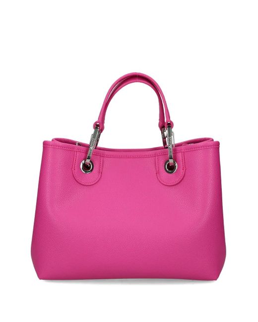 Emporio Armani Pink Small Myea Double-Handle Tote Bag