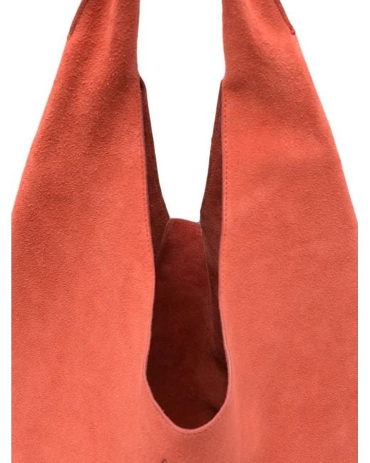 A.P.C. Red Neige Suede Shoulder Bag
