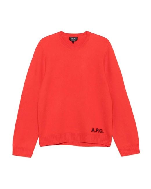A.P.C. Pullover mit rundem Ausschnitt in Red für Herren