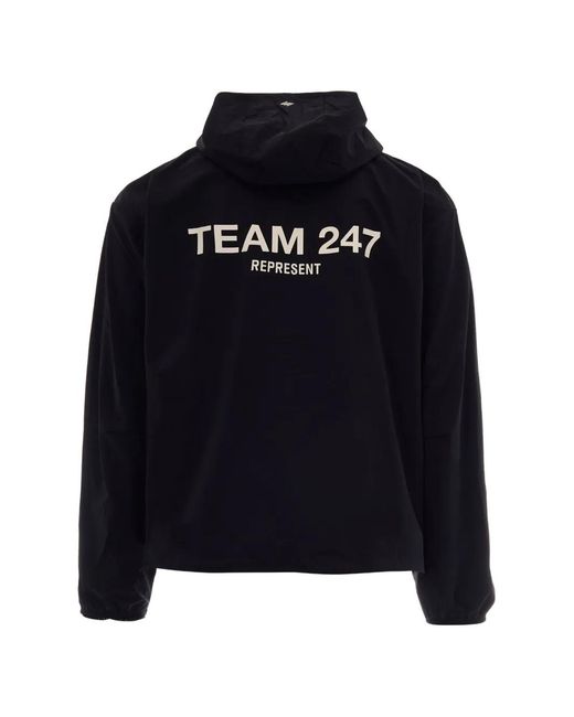 REPRESENT 247 Blue Hooded Jacket for men