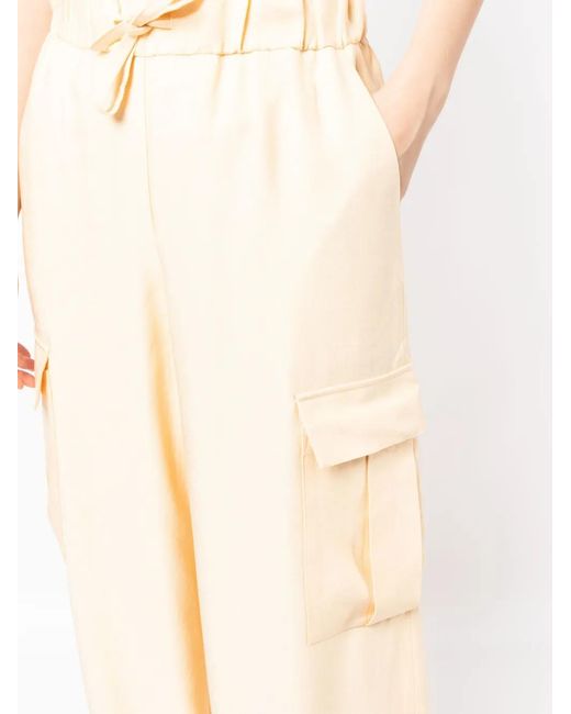GOODIOUS Natural Wide-Leg Cargo Pants
