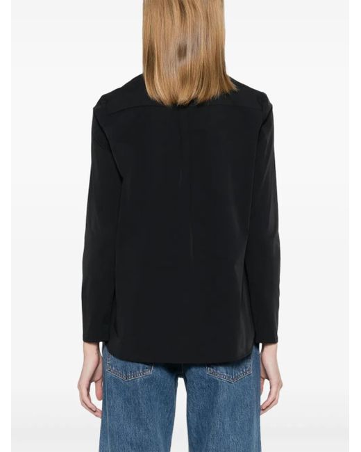 Blanca Vita Black Bluse mit Stehkragen