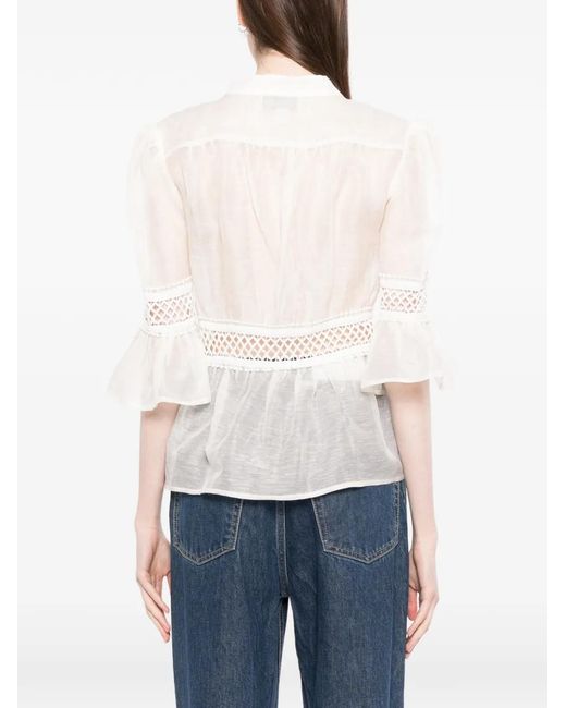 We Are Kindred White Peplum-Hem Blouse
