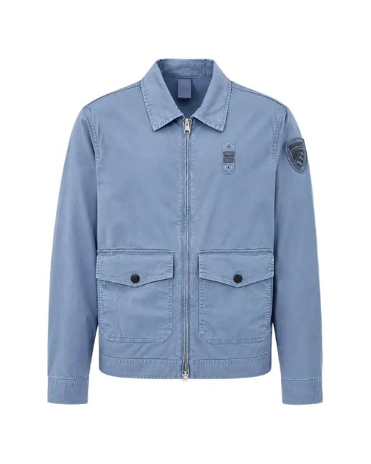 Blauer Blue Logo-Patch Zip-Up Jacket for men