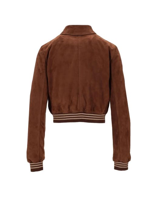 LA ROSE Brown Suede Front-Pockets Jacket