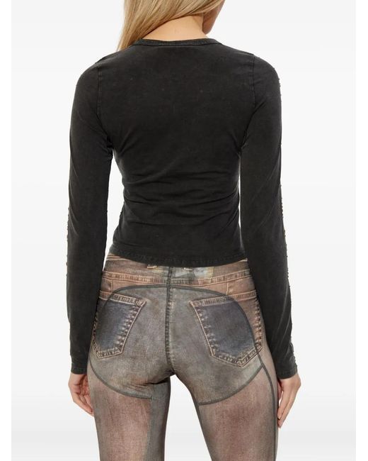 KNWLS Black Cally Studded Top