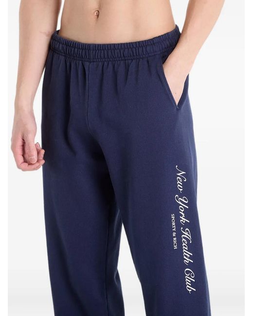 Sporty & Rich Blue Pantalon De Jogging New York Health