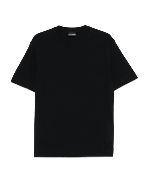 Emporio Armani Black Cotton T-Shirt for men